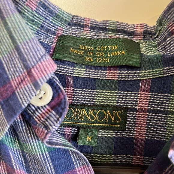 Vintage Robison medium button up blue shirt. - Picture 3 of 4